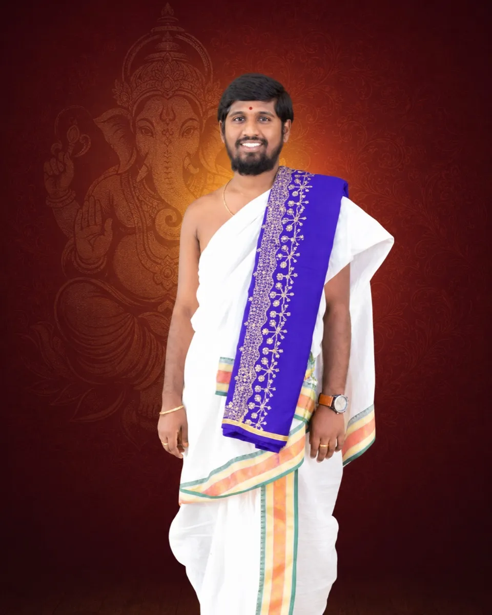 Portrait of Sri Subramanyam Sharma, Vedic Brahmin priest
